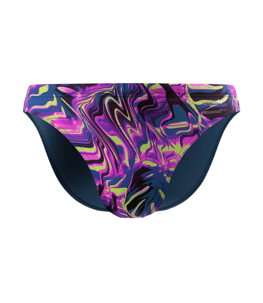 Mens Techno Jungle Abstract Floral Endurance+ Briefs Dark Pink Green Speedo-1