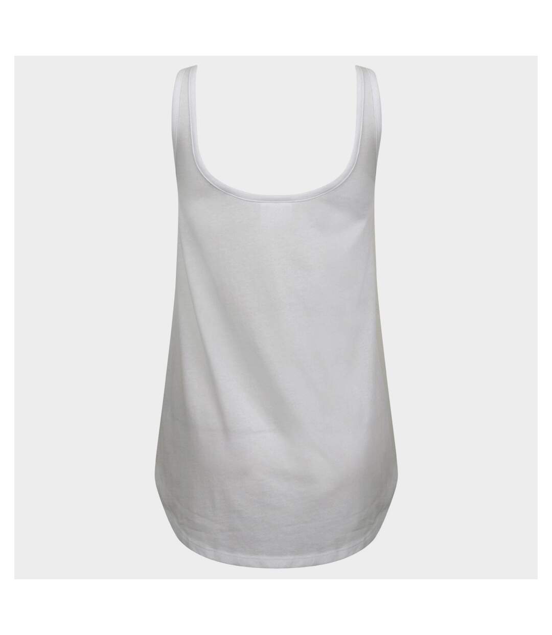 Womens/ladies slounge vest white Skinni Fit