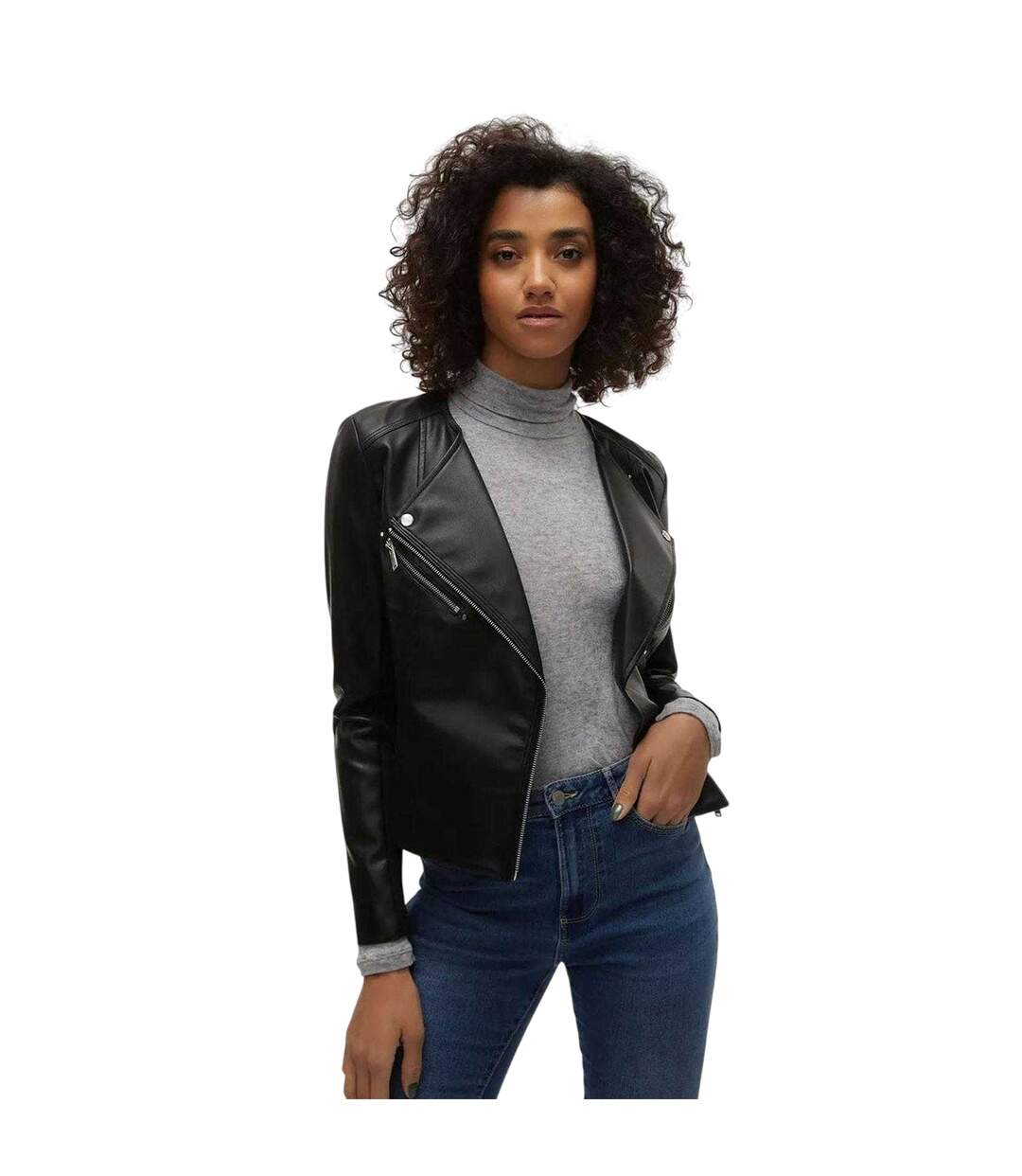 Veste Motard Femme Noir Vero Moda-4