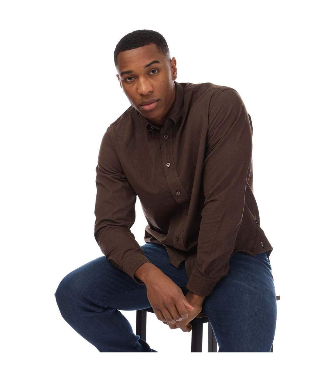 Mens Owen Shirt Brown Boss-1
