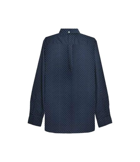 Chemise Manches Longues Motif/style À Points Homme Bleu Marine Foncé Lambretta