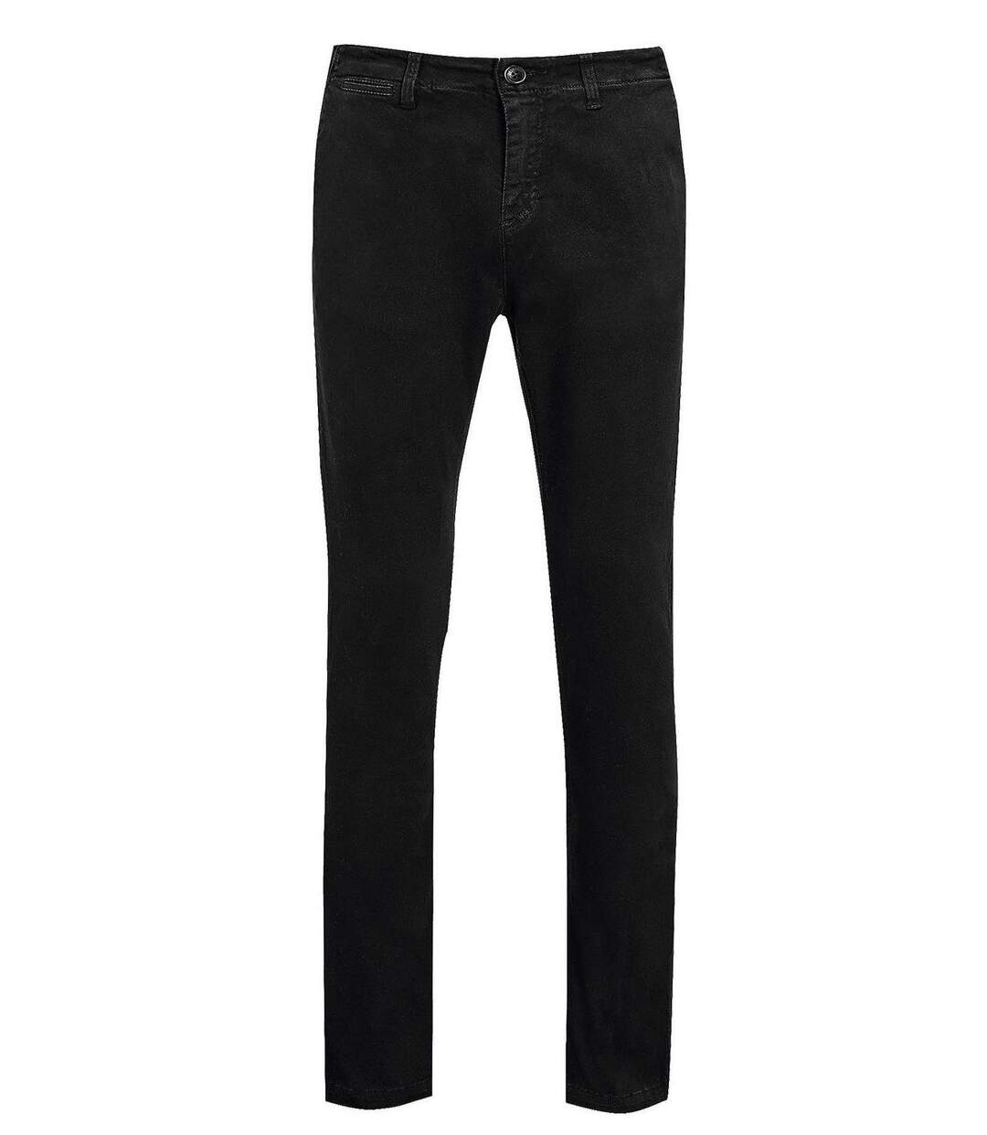 pantalon toile stretch homme - 02120 L35 - noir-1