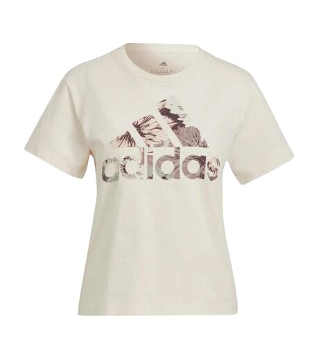 T-Shirt beige femme adidas aop - xs
