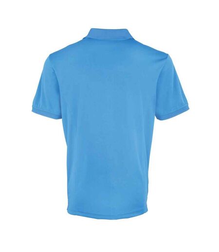 Mens coolchecker pique polo shirt sapphire blue Premier