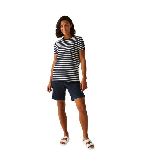 Womens/ladies bayletta striped t-shirt navy/white Regatta