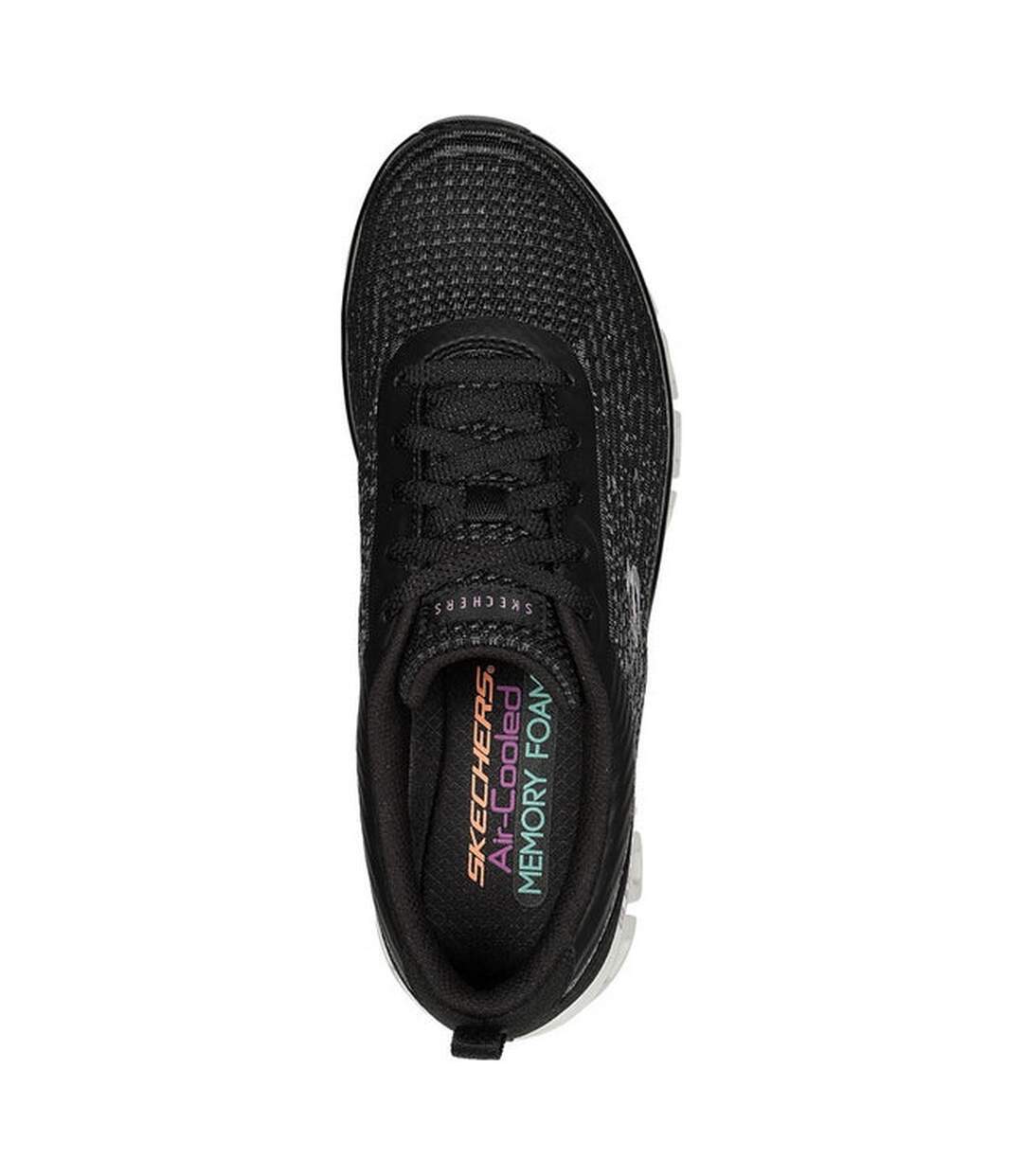 Womens/ladies Glide-step Head Start Trainers Black Skechers-4