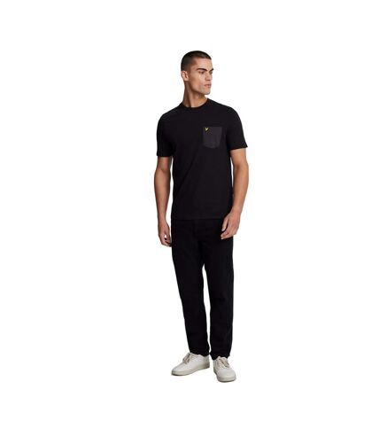 Mens tonal pocket t-shirt jet black/bristol black Lyle & Scott