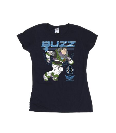 Disney T-shirt en coton Femme/Ladies Lightyear Buzz Run To Action (Bleu marine) - UTBI29144