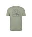 Mens Lake District Back Print Short-sleeved T-shirt Khaki Green Mountain Warehouse-2