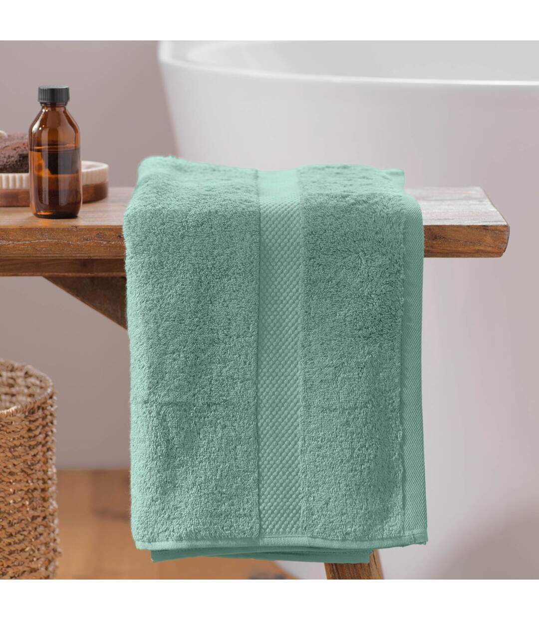 Serviette de Toilette Elegance 50x90cm Céladon-5