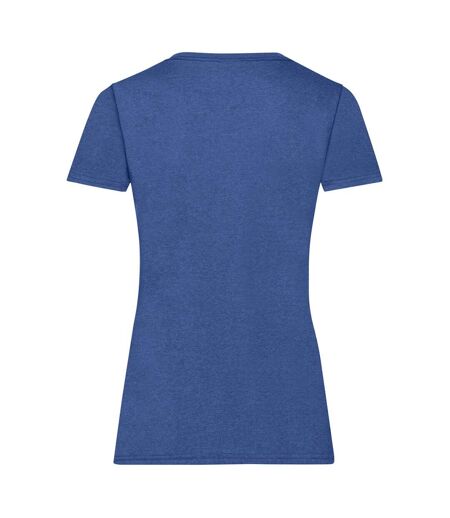 Fruit Of The Loom Ladies/Womens Lady-Fit Valueweight Short Sleeve T-Shirt (Retro Heather Royal)