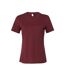 Bella + Canvas Womens/Ladies Relaxed Jersey T-Shirt (Maroon)