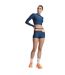 Womens/ladies Heatgear Shorts Blue Blue Haze Under Armour-1