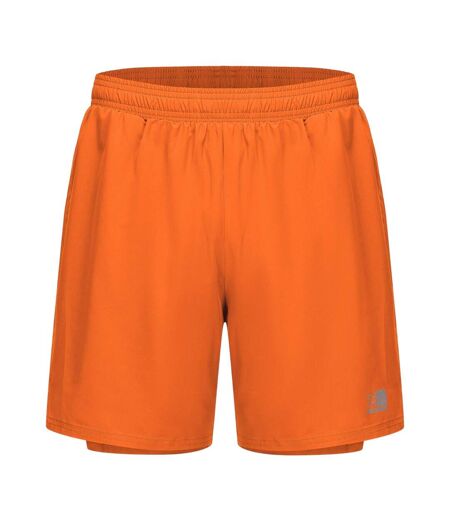 Mens 2 In 1 Running Shorts Fire Orange Karrimor