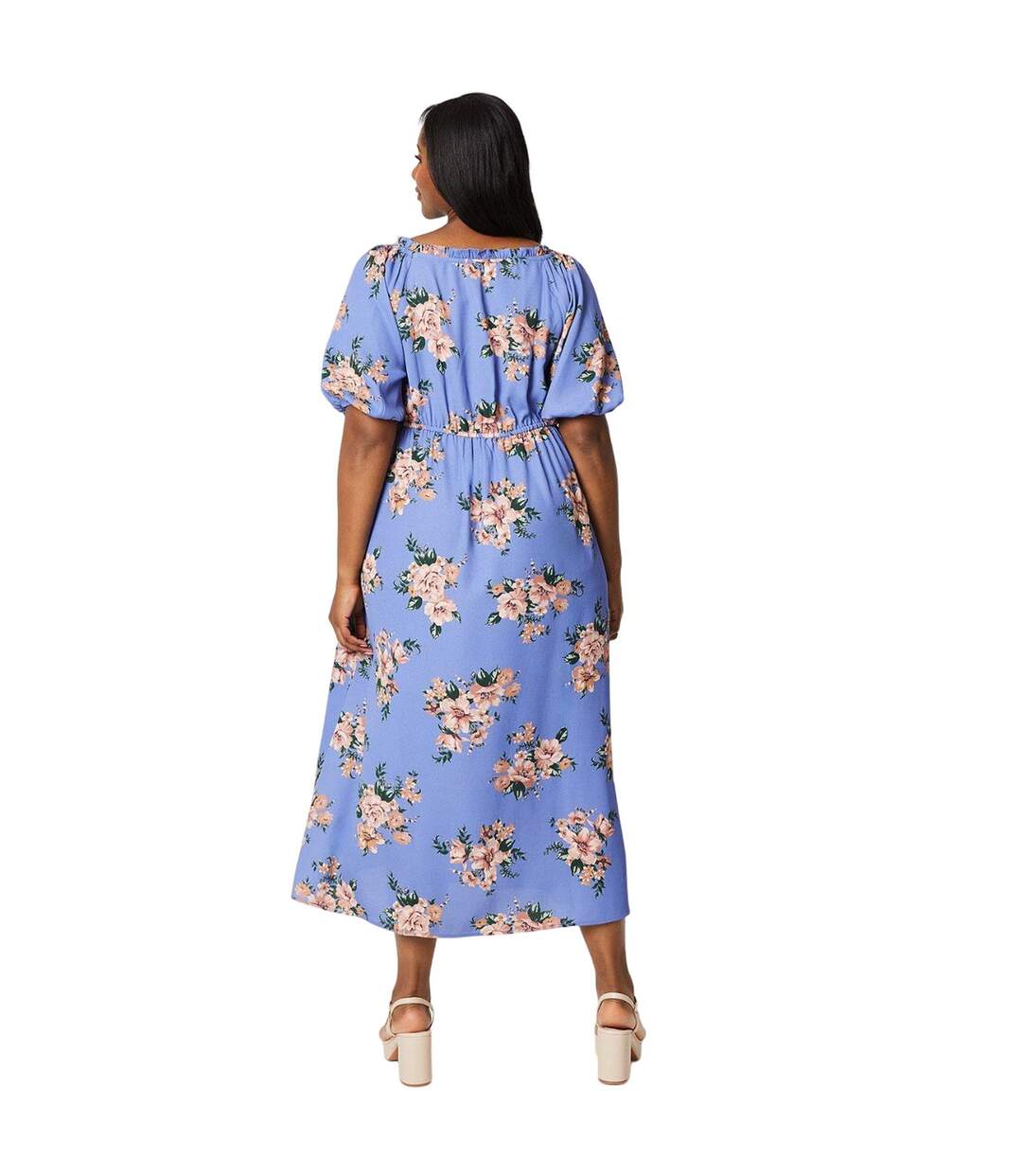 Robe mi-longue femme bleu Dorothy Perkins-2