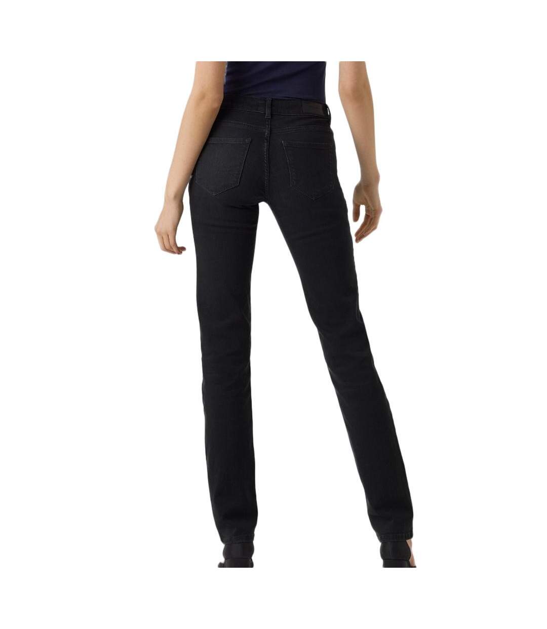 Jean straight noir femme vero moda 10284791-2