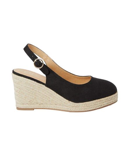Sandales À Talons Compensés Riya Femme Noir Naturel Dorothy Perkins
