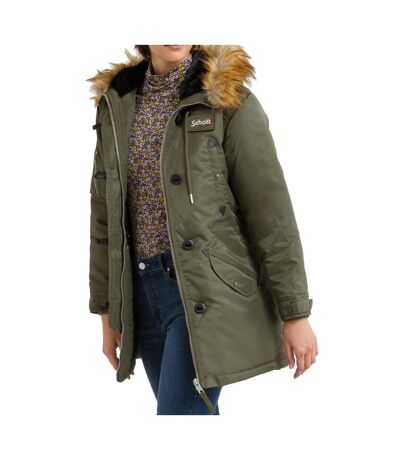 Parkas Kaki Femme Schott Elisa - M