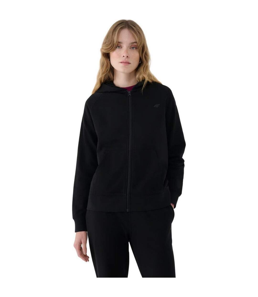Veste À Capuche F1763 Femme Noir 4F-1