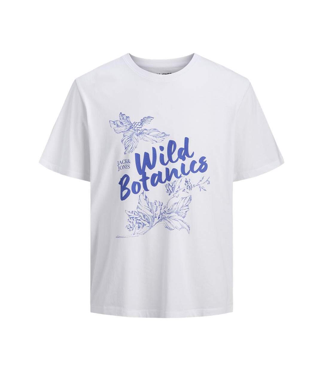 T-Shirt blanc/bleu homme jack & jones larri-1