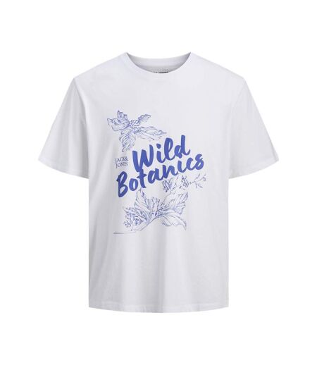 T-Shirt blanc/bleu homme jack & jones larri