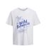 T-Shirt blanc/bleu homme jack & jones larri-1