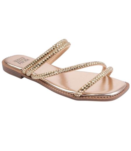 Sandales Motif/style Strass Femme Jaune Or Where´s That From