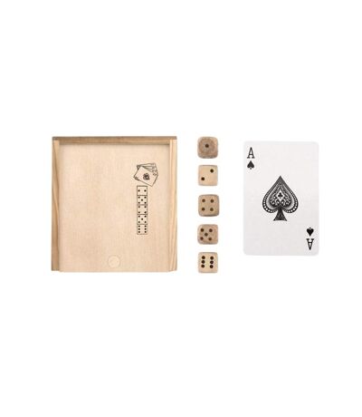 Las vegas playing cards and dice set one size wood MidOcean