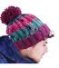 Beechfield Unisex Adults Corkscrew Knitted Pom Pom Beanie Hat (Winter Berries) - UTRW5192