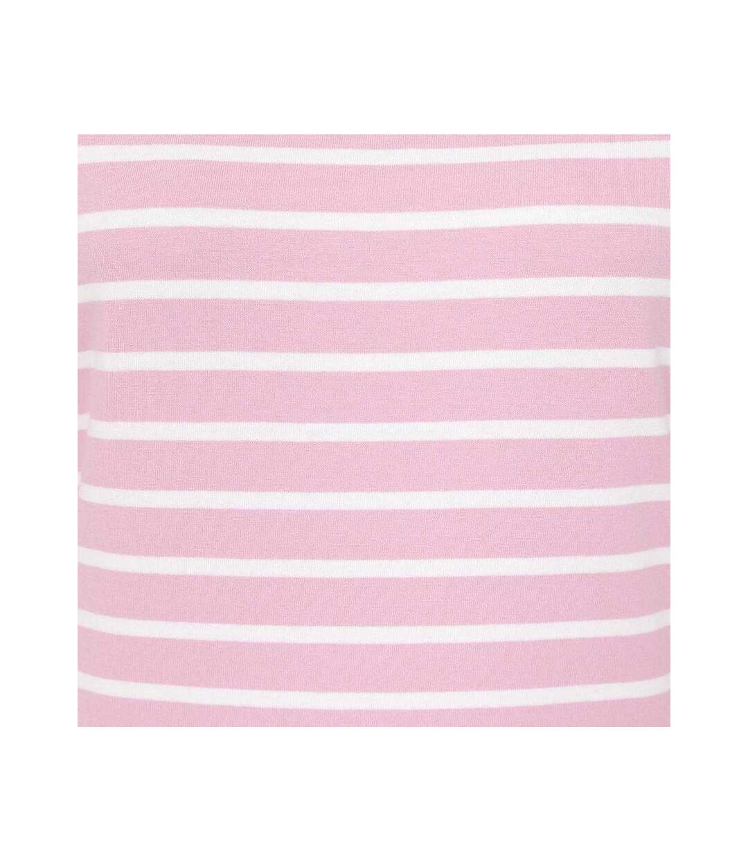Womens/ladies Breton Long-sleeved Top Pink Lazy Jacks-3