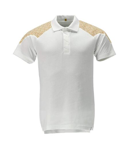 Polo Food & Care Homme Blanc Jaune Or Mascot