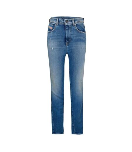 Womens/ladies Slandy Denim High Rise Straight Jeans Blue Denim Diesel