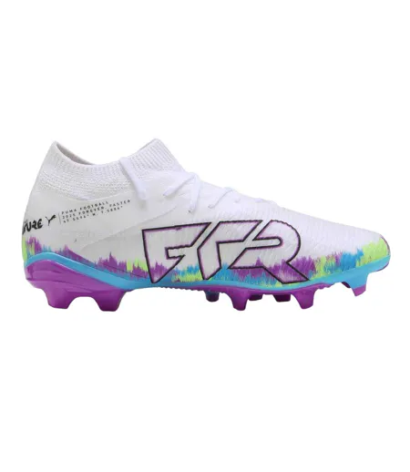 Womens/ladies Future 8 Match Snug Fit Artificial Ground Football Boots White Green Black Puma