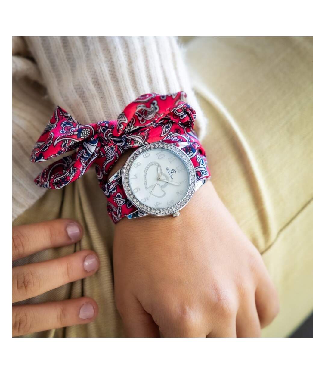 Magnifique Montre Femme Foulard CHTIME-2