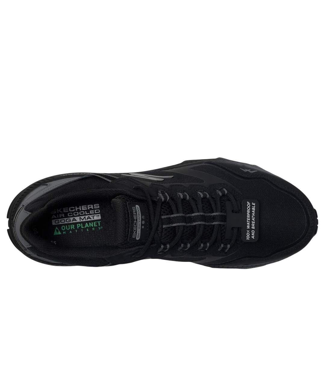 Womens/ladies Go Run Trail Altitude 2.0 Pine Ridge Leather Trainers Black Charcoal Skechers-4