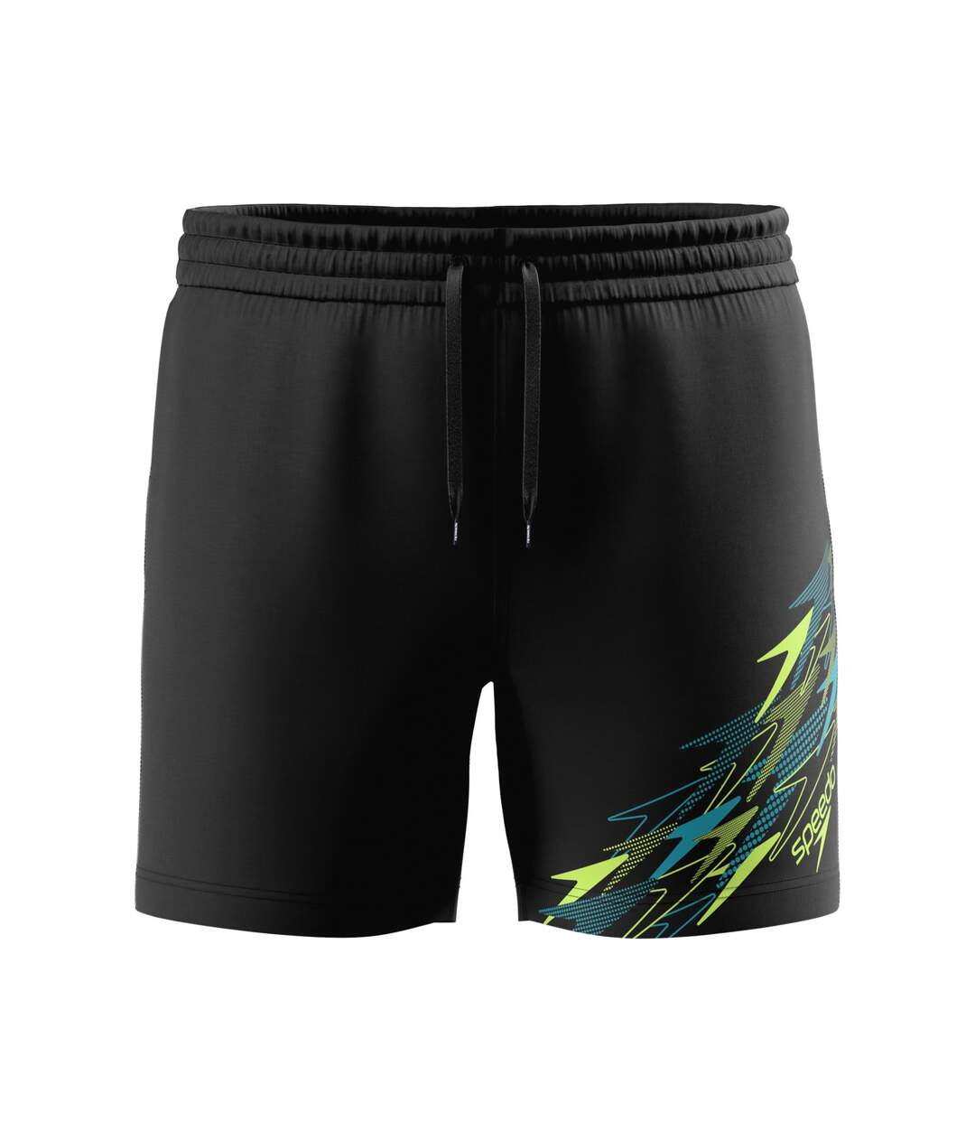 Mens Medley Repeat Logo Swim Shorts Black Green Speedo-1