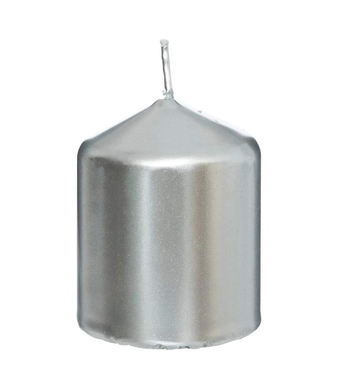 Lot de 4 bougies de l'Avent Satin 12cm Argent-3