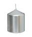 Lot de 4 bougies de l'Avent Satin 12cm Argent-3
