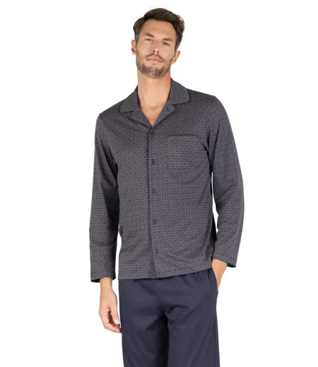 Pyjama long ouvert homme Mercerisé Eminence
