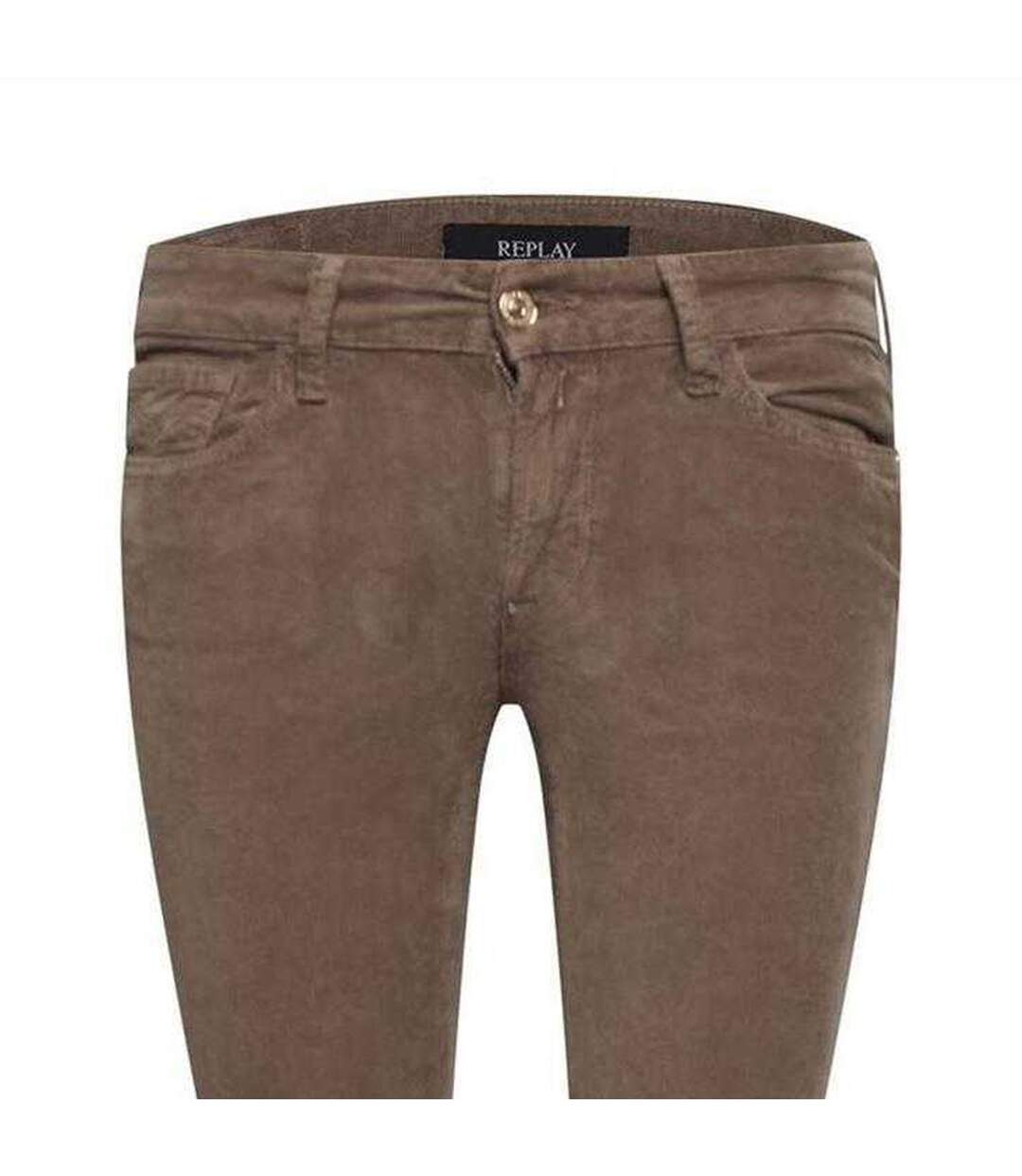 Womens/ladies Luz Skinny Jeans Beige Replay-3