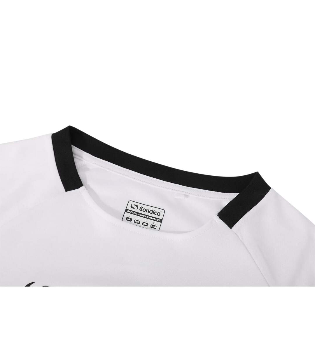 Mens Fundamental Polyester Football Top White Black Sondico-4