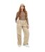 Womens/ladies Ribbed Long-sleeved Crop Top Mushroom Brave Soul-1