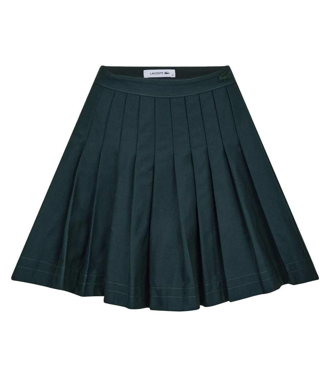Womens/ladies Jupe Embroidered Logo Mini Skirt Green Lacoste-1