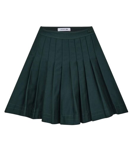 Womens/ladies Jupe Embroidered Logo Mini Skirt Green Lacoste