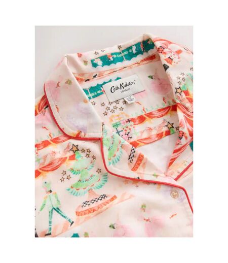 Ensemble De Pyjama Long Noël Motif/style Casse-noisette Femme Crème Cath Kidston