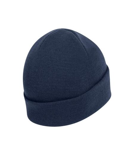 Bonnet tricoté avec revers mixte bleu marine Absolute Apparel