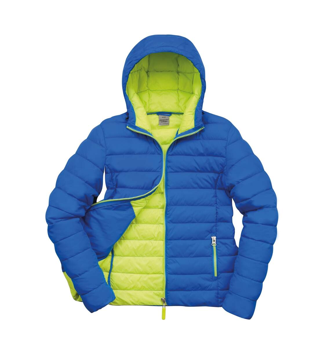 Urban snowbird veste rembourrée à capuche femme océan/vert citron Result