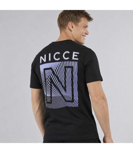 Mens VIBIN T-Shirt 100% Combed Cotton Large Logo Black Casual Tee