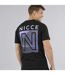 Mens VIBIN T-Shirt 100% Combed Cotton Large Logo Black Casual Tee-4