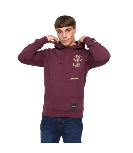Sweat À Capuche Moules Homme Bordeaux Crosshatch